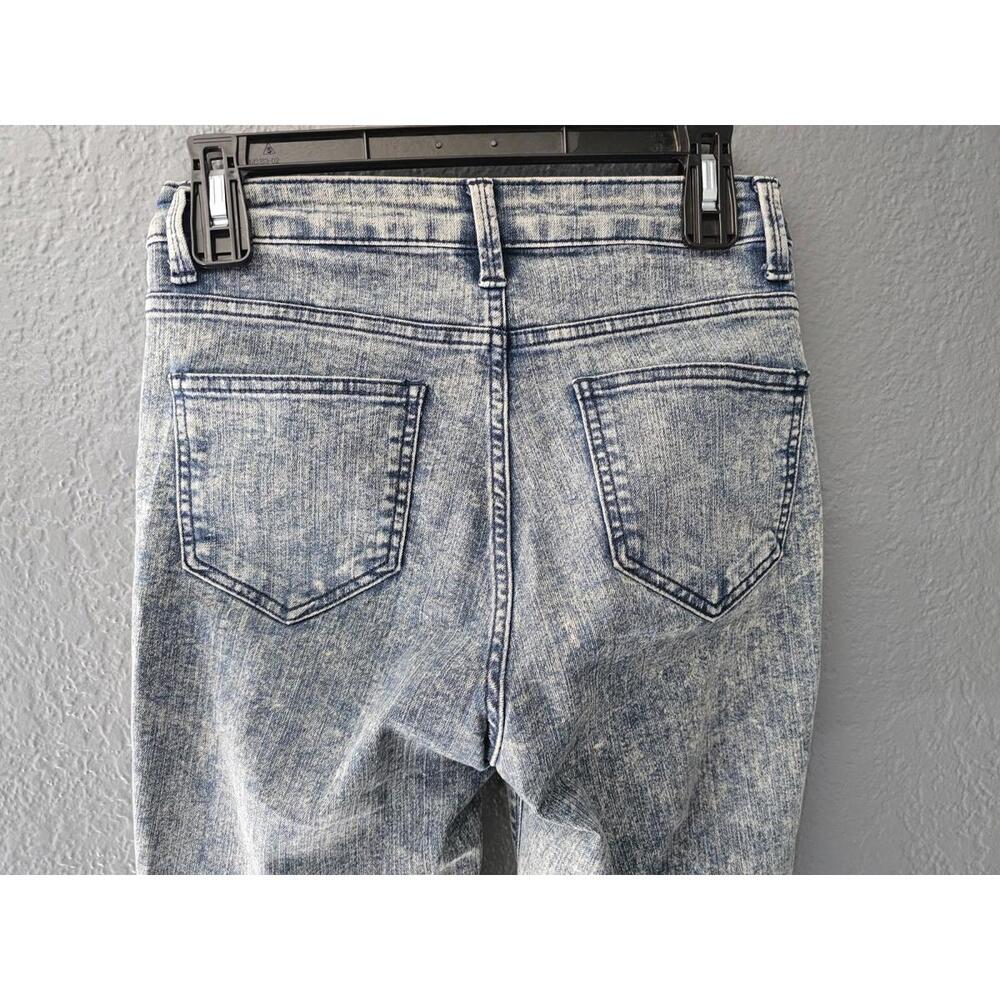 Cello Denim Jeans Pants Acid Wash High Waist Skinny Size 7 Jr Buttons Closer - Picture 14 of 16